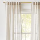 Custom Size Sheer European Flax Linen Curtain - Natural Flax