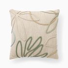 Outdoor Linework Floral Pillow
