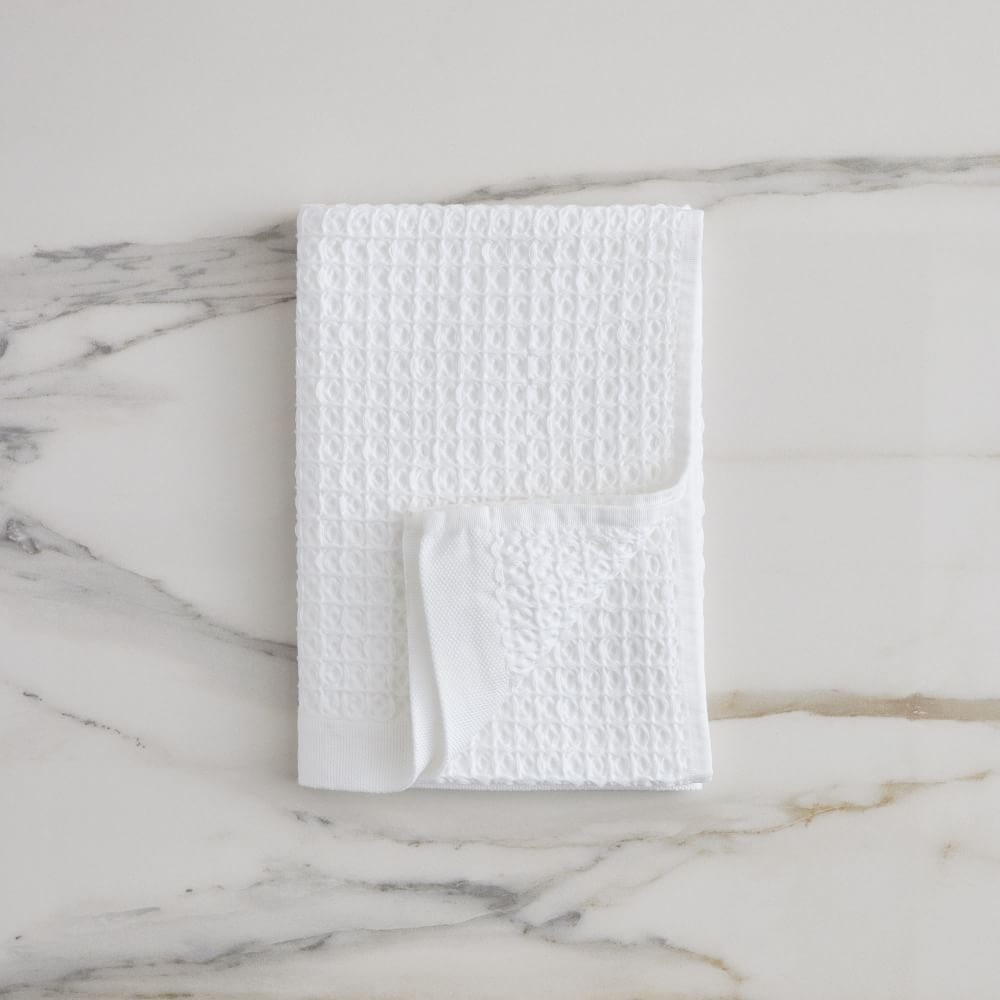 Waffle Towel Sets - White, Set of 4 - (4 Bath Towels)