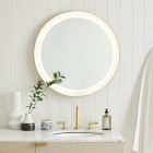 Open Box: Light Up Vanity Mirror, Antique Brass, 28" Round