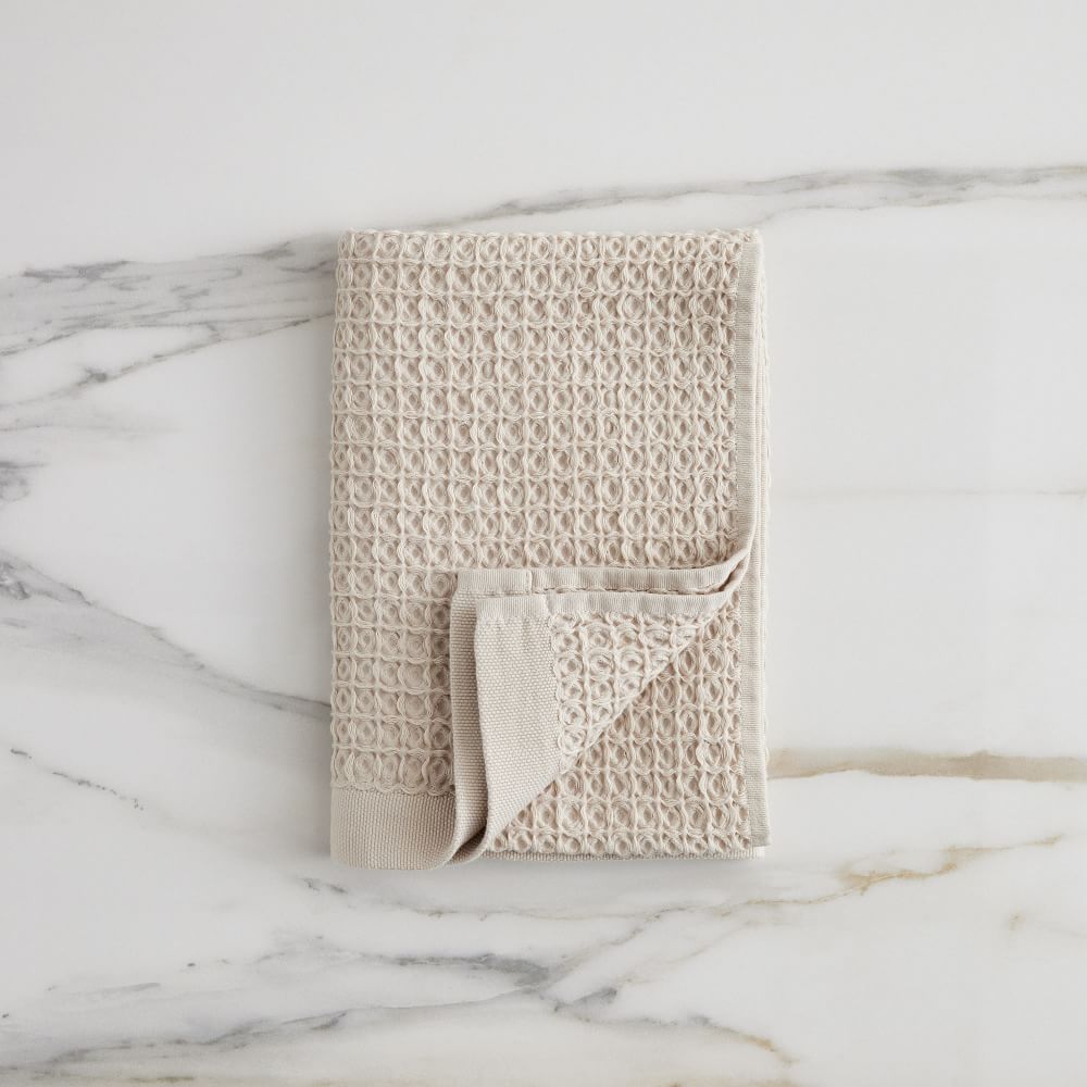 Waffle Towel Sets - Oatmeal, Set of 4 - (4 Bath Towels)