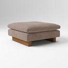 Open Box: Harmony Ottoman (36"W) - Performance Modern Chenille Mink, Dark Walnut