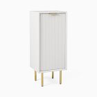 Quinn Small Bath Storage, White Lacquer, No Metal Legs/No Hardware