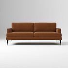 Open Box: Andes Sofa (71"W, 34"D) - Performance Distressed Velvet Hazelnut, Dark Pewter