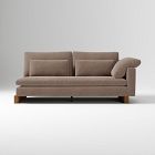 Open Box: Harmony Right-Arm 2.5 Seater Sofa Bench - Performance Modern Chenille Mink, Dark Walnut