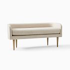 Chip and Dent:Celine Bench, Performance Chenille Tweed, Sand, Brass