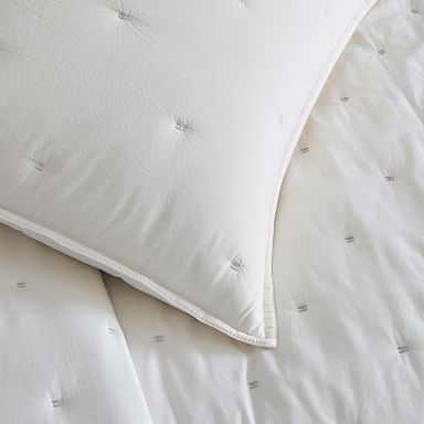 Washed Cotton Percale Quilt & Shams