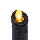 Wax Drip Flameless Taper Candles - Black (Set of 2)
