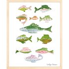 Fish School Framed Wall Art by Evelyn Henson