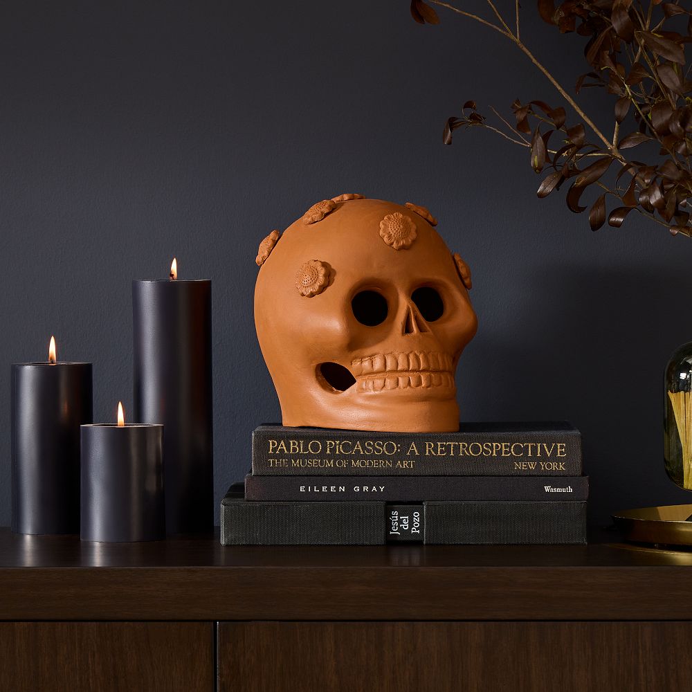 Terracotta Halloween Skull Objects