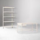 Tandem Desk (61") &amp; Modular Open Shelf Set