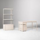 Tandem Desk (60") &amp; File Cabinet (16") &amp; Free Standing Shelf Set