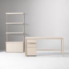 Tandem Desk (60") &amp; File Cabinet (16") &amp; Free Standing Shelf Set