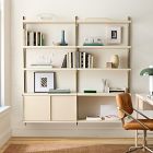 Tandem Modular Double Wide Open &amp; Storage Shelf Set