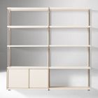 Tandem Modular Double Wide Open &amp; Storage Shelf Set