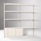 Tandem Modular Double Wide Open &amp; Storage Shelf Set