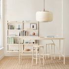 Tandem Worktable (72") &amp; Modular Double Wide Open Shelf Set