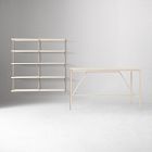 Tandem Worktable (72") &amp; Modular Double Wide Open Shelf Set