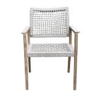 Solid Eucalyptus Outdoor Dining Armchair (Set of 2)