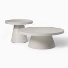 Concrete Pedestal Outdoor Nesting Coffee Tables