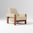 Nils Chair, Performance Yarn Dyed Linen Weave Wheat, Cool Walnut
