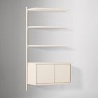 Tandem Modular Double Wide Open &amp; Storage Shelf Set