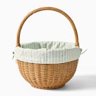 Pink Chicken Woven Easter Basket w/ Liner