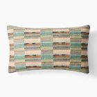 Crewel Multi Geo Block Pillow Cover