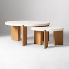 Cassian Concrete Top Nesting Coffee Tables (24"&ndash;36")