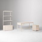 Tandem Desk (60") &amp; File Cabinet (16") &amp; Free Standing Shelf Set