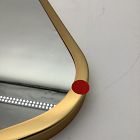 Open Box: Seamless Wall Shelf Mirror, 17"W x 23"H - Antique Brass