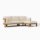 Monterey Outdoor Teak 2-Piece Chaise Sectional (99.5")