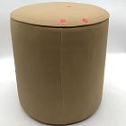 Open Box: Isla Leather Ottoman (17"W) - Ludlow Leather Cumin