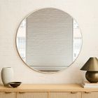 Beveled Edge Frameless Round Wall Mirror