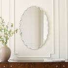 Rough Cut Edge Oval Wall Mirror
