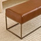 Box Frame Leather Bench