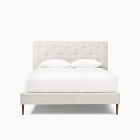 Emmett Tufted Bed - Wood Legs