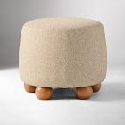 Open Box: Thalia Ottoman (20") - Performance Marled Basketweave Tawny, Cool Walnut