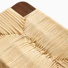 Mahogany Woven Rope Stool (20")