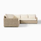 Westport Wicker Slim Profile Outdoor 4-Piece L-Shaped Sectional (126")