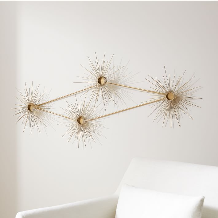 Brass Starburst Dimensional Wall Art by Diego Olivero | West Elm