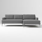 Build Your Own - Andes Petite Sectional (Brushed Nickel Legs)