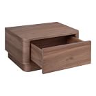 Rina Curved Oak Pedestal Nightstand (20")