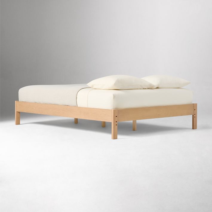 Simple Bed Frame - Solid Wood Support | West Elm