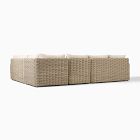 Westport Wicker Slim Profile Outdoor 4-Piece L-Shaped Sectional (126")