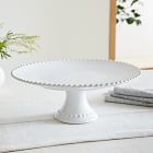 Costa Nova Pearl White Stoneware Cake Stand