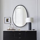 Organic Textured Metal Oval Wall Mirror