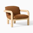 Open Box: Benson Leather Chair - Nubuck Leather Caramel, Blonde