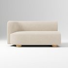 Open Box: Laurent Left-Arm 2 Seater Sofa - Performance Distressed Velvet Sand, Blonde