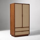 Open Box: Douglas Solid Wood Tatami Armoire (38") - Cool Walnut